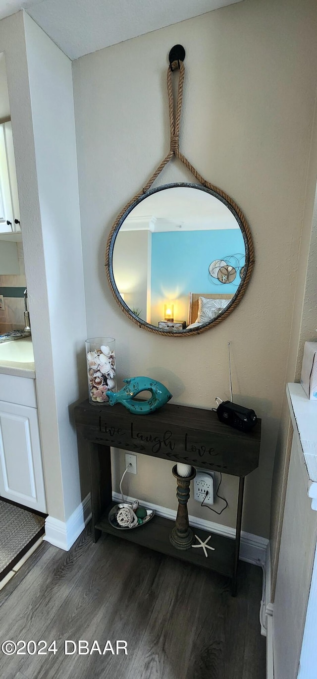 2700 N Atlantic Ave Unit 905, Daytona Beach, FL 32118 - detailed view of wood finished floors and baseboards