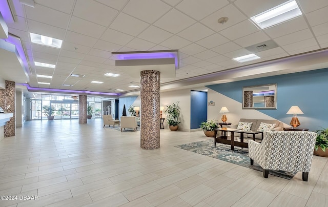 2700 N Atlantic Ave Unit 905, Daytona Beach, FL 32118 - community lobby featuring a drop ceiling