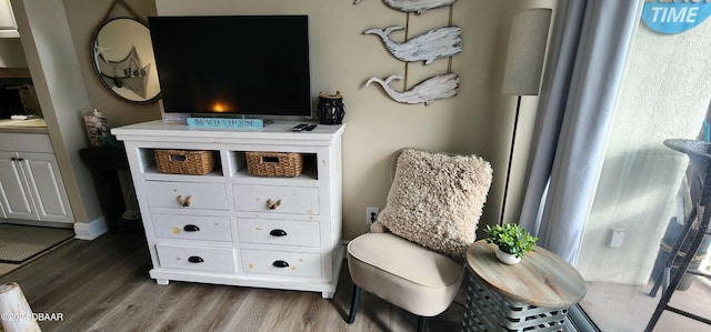2700 N Atlantic Ave Unit 905, Daytona Beach, FL 32118 - living area featuring wood finished floors and baseboards