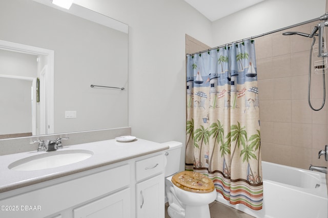 914 Attitude Ave, Daytona Beach, FL 32124 - full bath featuring shower / bath combo, vanity, and toilet