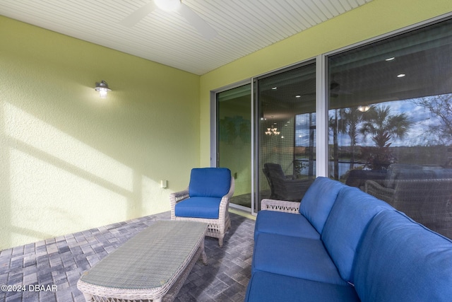 view of patio featuring an outdoor hangout area