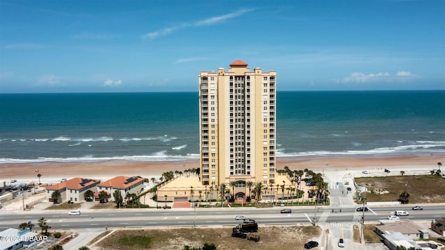 water view with a view of the beach