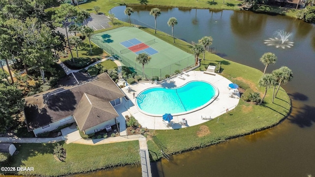 12 Big Buck Trl, Ormond Beach, FL 32174 - drone / aerial view of a pool and a nearby body of water
