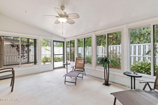 12 Big Buck Trl, Ormond Beach, FL 32174 - sunroom / solarium featuring vaulted ceiling and carpet floors