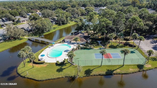 12 Big Buck Trl, Ormond Beach, FL 32174 - drone / aerial view of a pool area and a nearby body of water