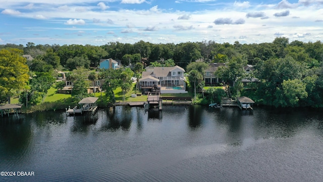 3 Tomoka View Dr, Ormond Beach, FL 32174 - water view featuring a boat dock