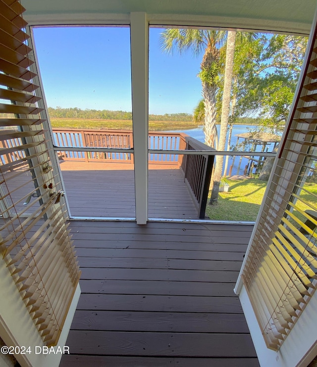 3 Tomoka View Dr, Ormond Beach, FL 32174 - wooden deck featuring a water view