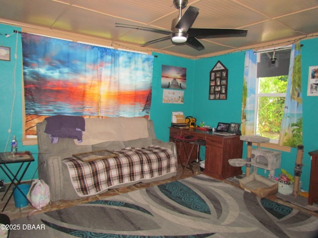 33 Hernandez Ave, Ormond Beach, FL 32174 - sitting room featuring ceiling fan