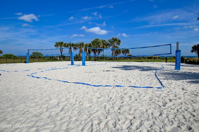 view of home's community with volleyball court