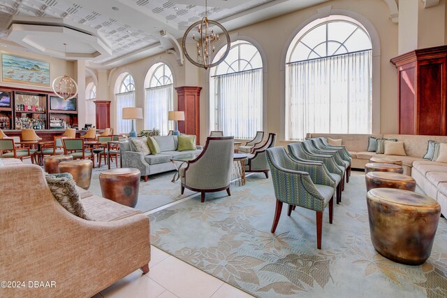 200 Ocean Crest Dr Unit 317, Palm Coast, FL 32137 - community lobby with a high ceiling