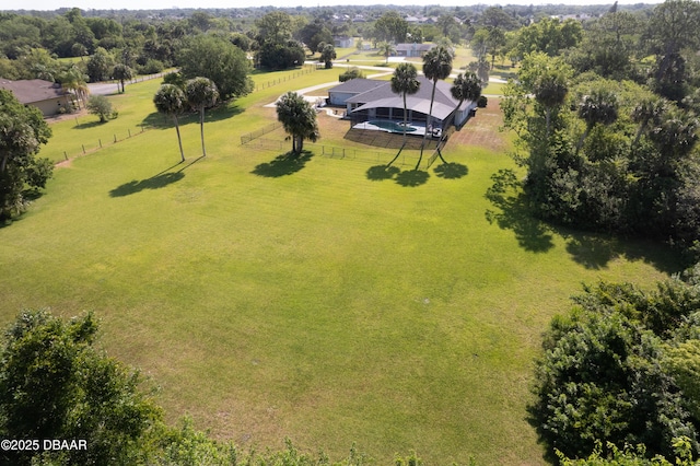 bird's eye view featuring a rural view