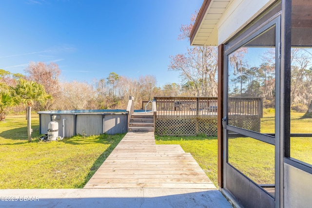 exterior space with a lawn