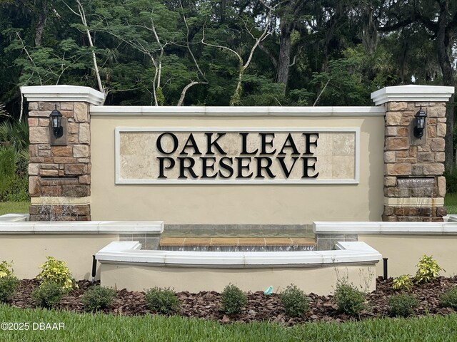 view of community sign