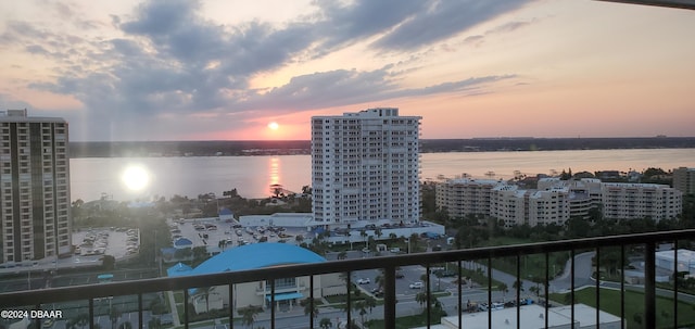 3003 S Atlantic Ave Unit 19B4, Daytona Beach Shores, FL 32118 - water view with nearby urban area