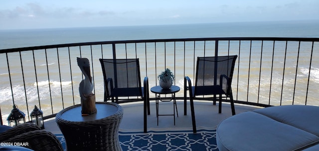 3003 S Atlantic Ave Unit 19B4, Daytona Beach Shores, FL 32118 - balcony with view of water and beach