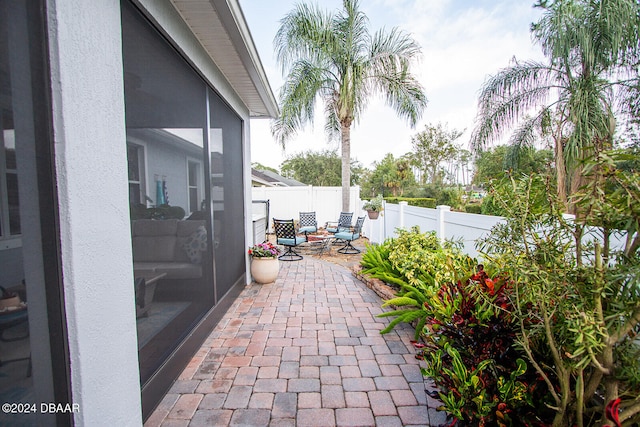 view of patio / terrace featuring a fenced backyard