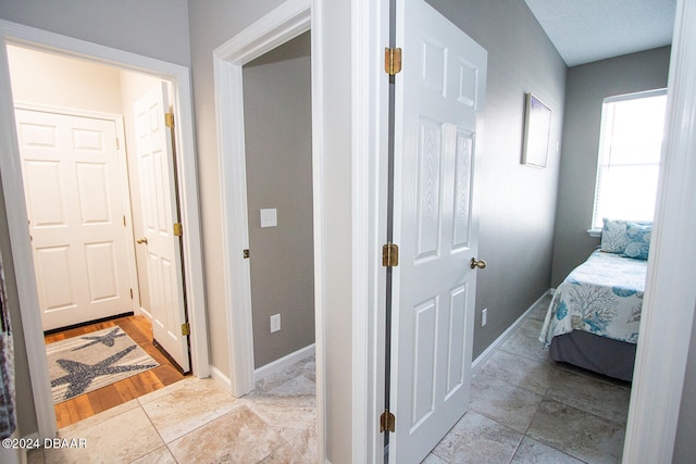 interior space with light hardwood / wood-style floors