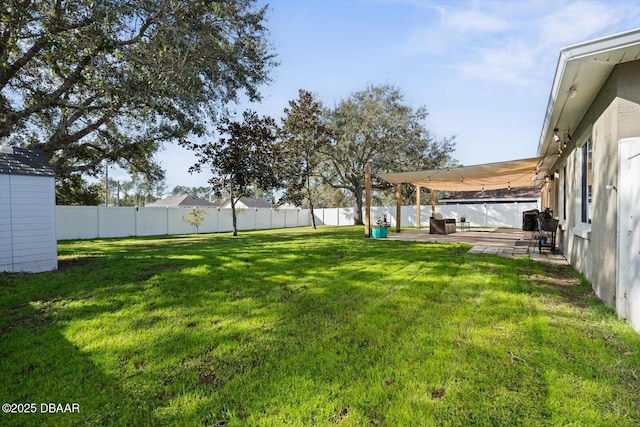 view of yard featuring a patio