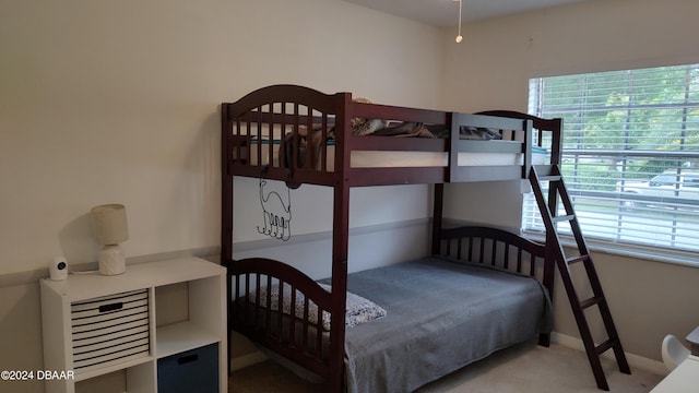 view of carpeted bedroom