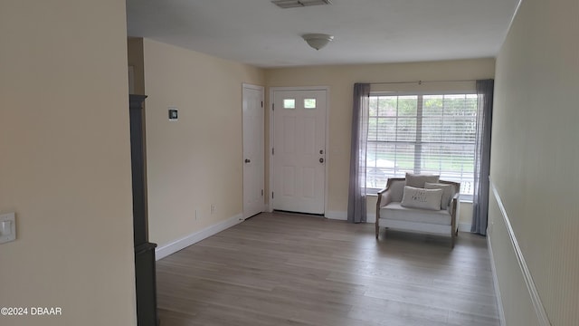 entrance foyer featuring light hardwood / wood-style flooring