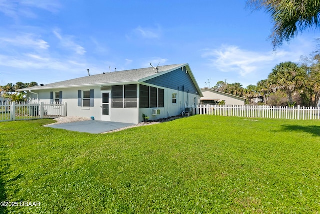 156 S Woodbridge Cir, Daytona Beach, FL 32119 - back of property featuring a patio area and a sunroom