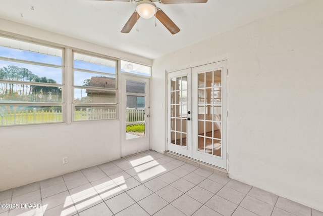 156 S Woodbridge Cir, Daytona Beach, FL 32119 - unfurnished sunroom with french doors