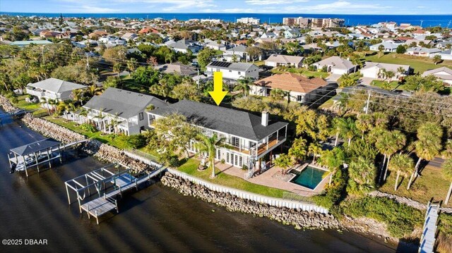 3212 John Anderson Dr, Ormond Beach, FL 32176 - aerial perspective of suburban area with a nearby body of water