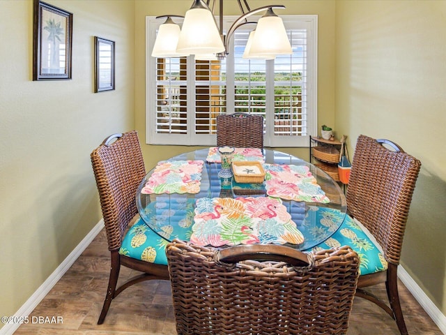 dining area with baseboards