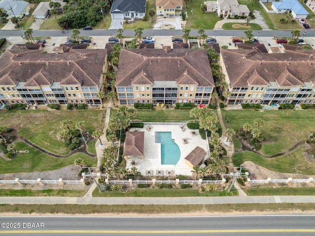 aerial view featuring a residential view