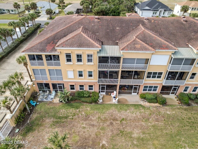 aerial view with a residential view
