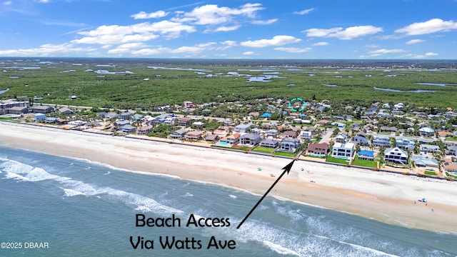 22 Sand Dune Dr, New Smyrna Beach, FL 32169 - aerial view of residential area featuring waterfront with a beach