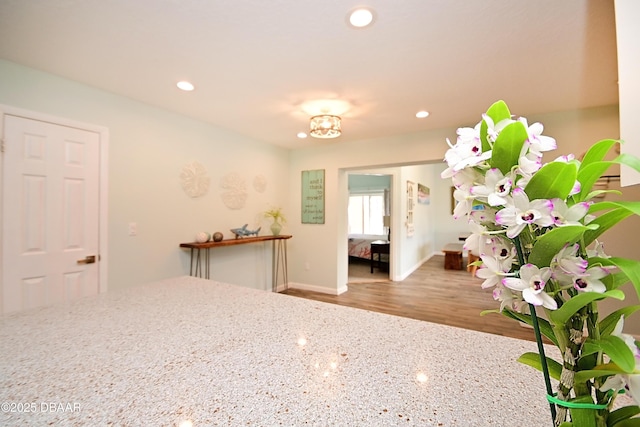 22 Sand Dune Dr, New Smyrna Beach, FL 32169 - corridor featuring recessed lighting and wood finished floors