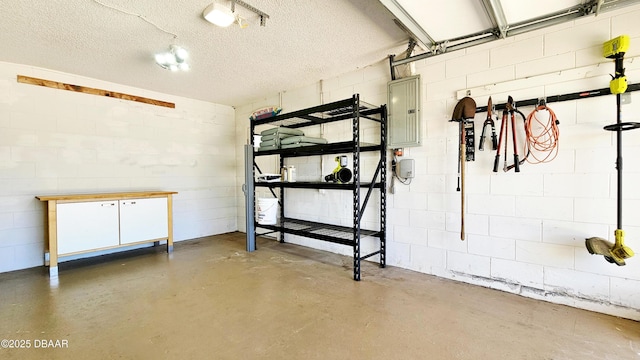 22 Sand Dune Dr, New Smyrna Beach, FL 32169 - below grade area featuring concrete block wall and a textured ceiling