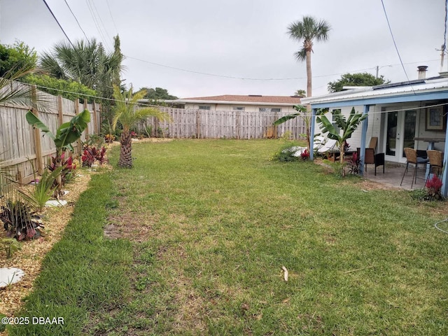 view of yard with a patio