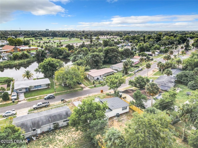 drone / aerial view with a residential view