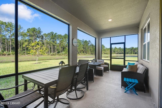 view of sunroom