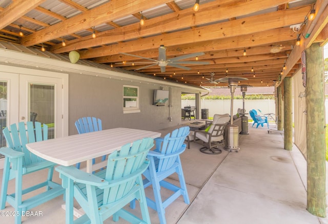 3324 Royal Palm Dr, Edgewater, FL 32141 - view of patio / terrace featuring outdoor dining space and a ceiling fan