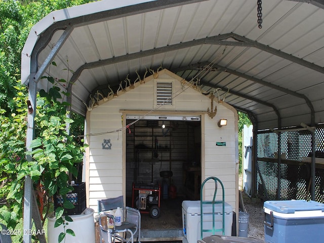 view of outbuilding featuring an outdoor structure