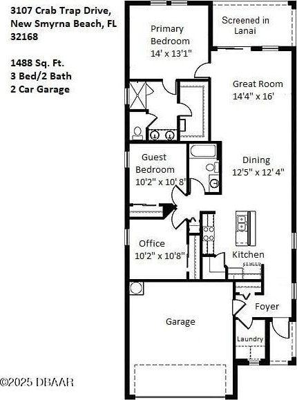 3107 Crab Trap Dr, New Smyrna Beach, FL 32168 - property floor plan
