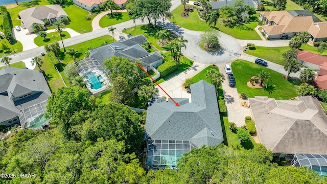 aerial view of residential area