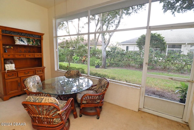 sunroom featuring plenty of natural light