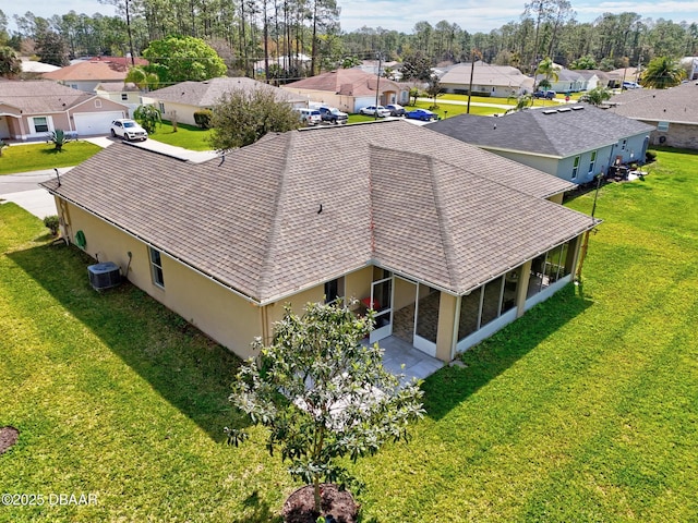 aerial view with a residential view