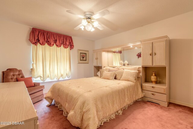 7 Fernery Trl, Ormond Beach, FL 32174 - bedroom with light colored carpet, a ceiling fan, and baseboards