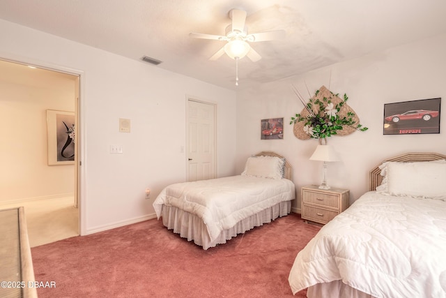 7 Fernery Trl, Ormond Beach, FL 32174 - bedroom featuring carpet, ceiling fan, and baseboards