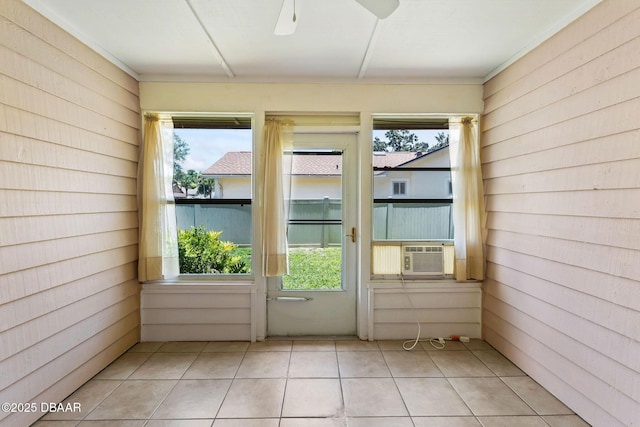 104 Herring Gull Ct, Daytona Beach, FL 32119 - unfurnished sunroom featuring cooling unit and healthy amount of natural light