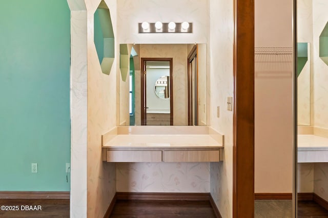 104 Herring Gull Ct, Daytona Beach, FL 32119 - bathroom with wood finished floors and vanity