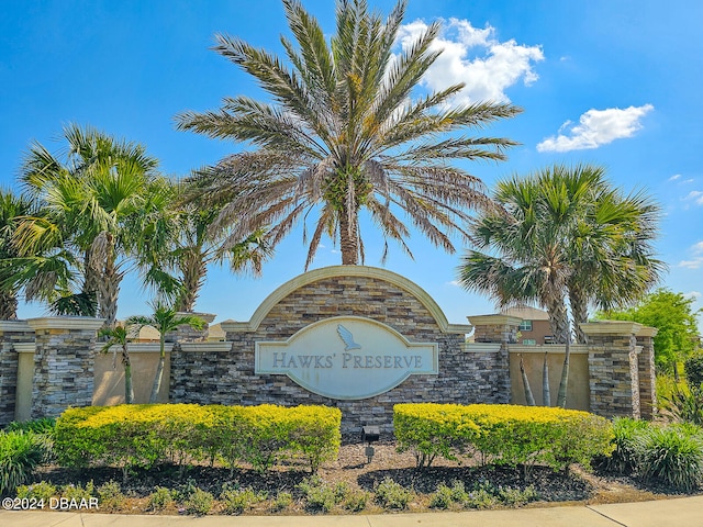 view of community sign