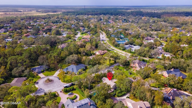 aerial view with a residential view