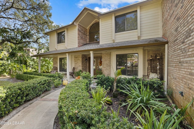 view of front of house with covered porch