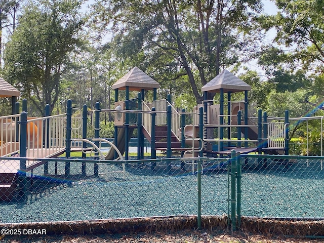 communal playground with fence